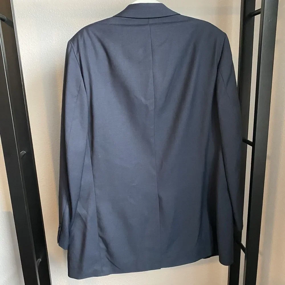 Brooks Brothers 346 Wool Blazer Mens 46L Suit Jacket‎ Sport Coat Navy Blue